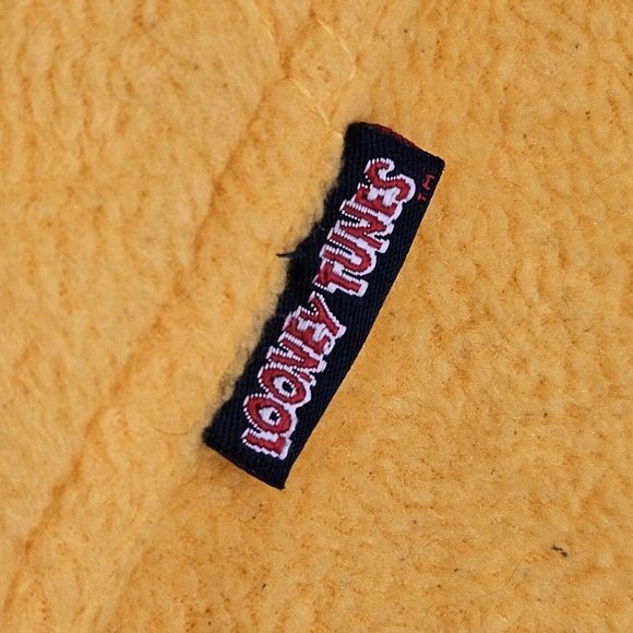 90s Looney Tunes Taz Graphic Hoodie Fleece Hooded Sweatshirt Quarter Zip 2X - Picture 5 of 9